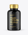 Glossy Pills Bottle with Flip Cap Mockup