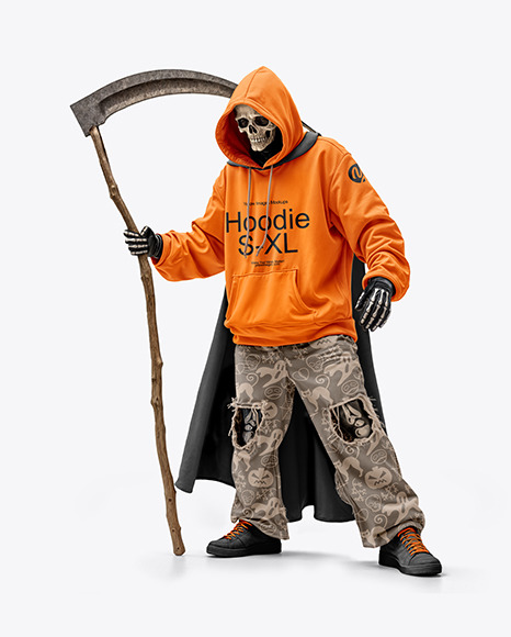 Grim Reaper Wearing Hoodie and Ripped Pants - Free+Men's+Hoodie+Mockup+by+Graphic+Google+|+Dribbble+|+Dribbble