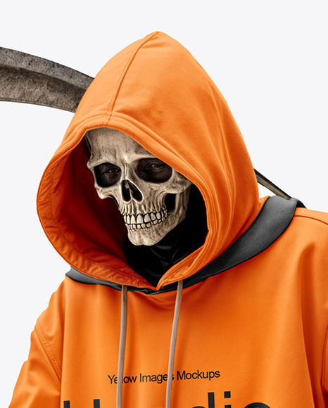 Grim Reaper Wearing Hoodie and Ripped Pants