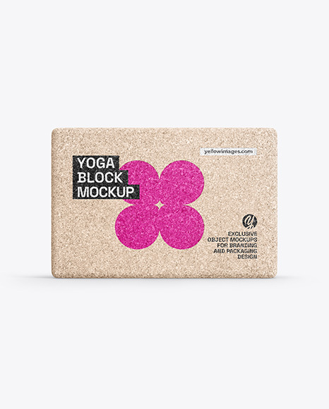 Cork Yoga Block Mockup - Mockup assets