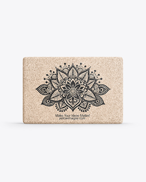 Cork Yoga Block Mockup