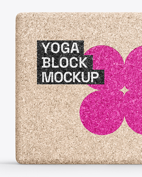 Cork Yoga Block Mockup
