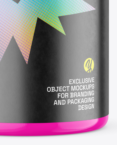 Glossy Plastic Pills Bottle Mockup