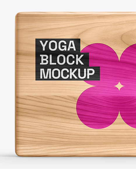 Wooden Yoga Block Mockup