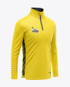 Zipper High Neck Long Sleeve Jersey Mockup