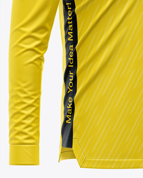 Zipper High Neck Long Sleeve Jersey Mockup
