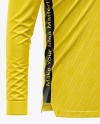Zipper High Neck Long Sleeve Jersey Mockup
