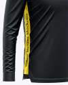 Zipper High Neck Long Sleeve Jersey Mockup