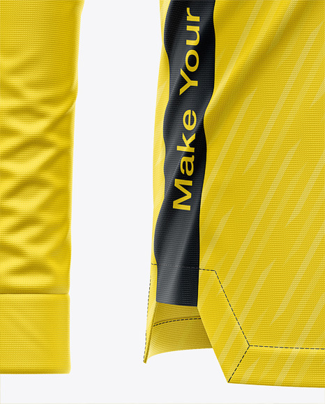 Zipper High Neck Long Sleeve Jersey Mockup