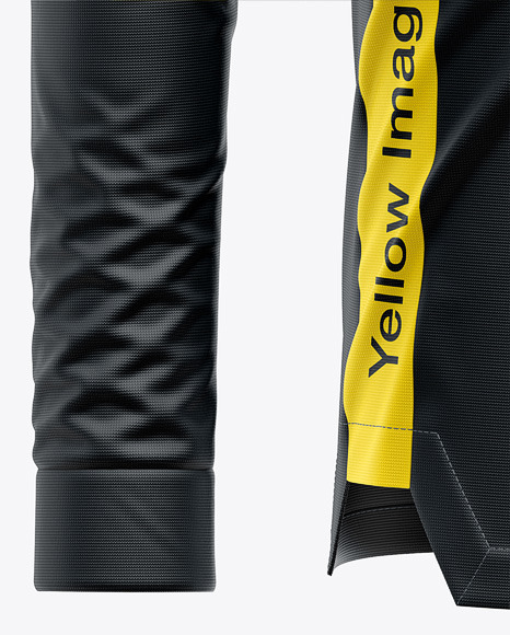 Zipper High Neck Long Sleeve Jersey Mockup