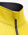 Zipper High Neck Long Sleeve Jersey Mockup