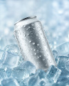 Aluminium Can in Ice Mockup