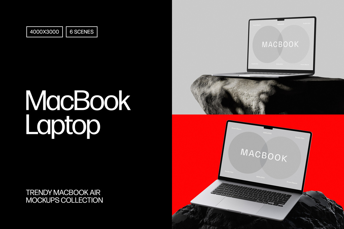 MacBook Air Mockup Set MacBook Air Mockup Set