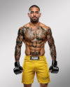 Male UFC Fighter Wearing Shorts and Black Gloves Mockup