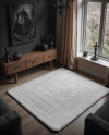 Rug with Pile in Living Room Mockup