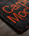 Rug with Pile in Living Room Mockup