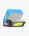 Paper Box with Burger Mockup