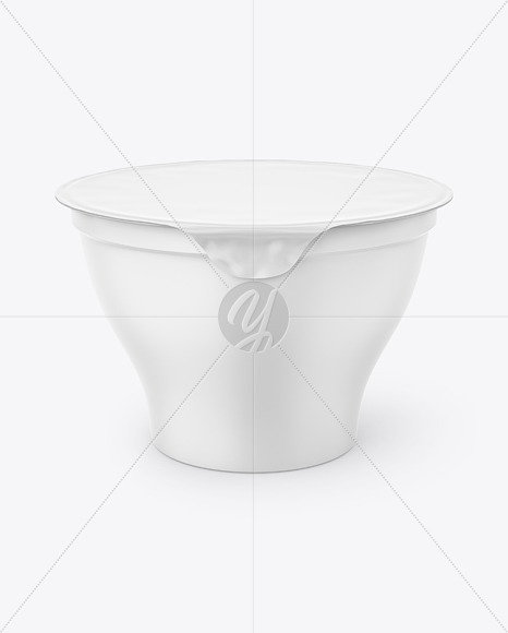 Matte Plastic Yoghurt Cup Mockup