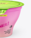 Matte Plastic Yoghurt Cup Mockup