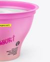 Matte Plastic Yoghurt Cup Mockup