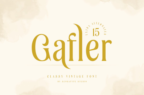 Gafler - Classy Vintage Font - Retro font