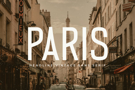 PARIS - Headline Vintage Sans Serif - Font for branding