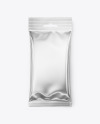 Glossy Metallic Snack Package Mockup
