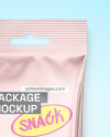 Glossy Metallic Snack Package Mockup