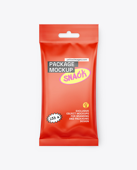 Matte Snack Package Mockup - Mockups