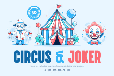 Circus Performer Illustrations - Character illustrations