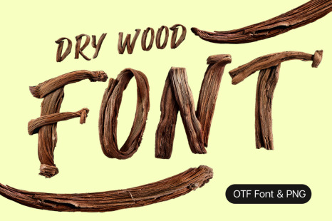 Dry Wood Font - Textures