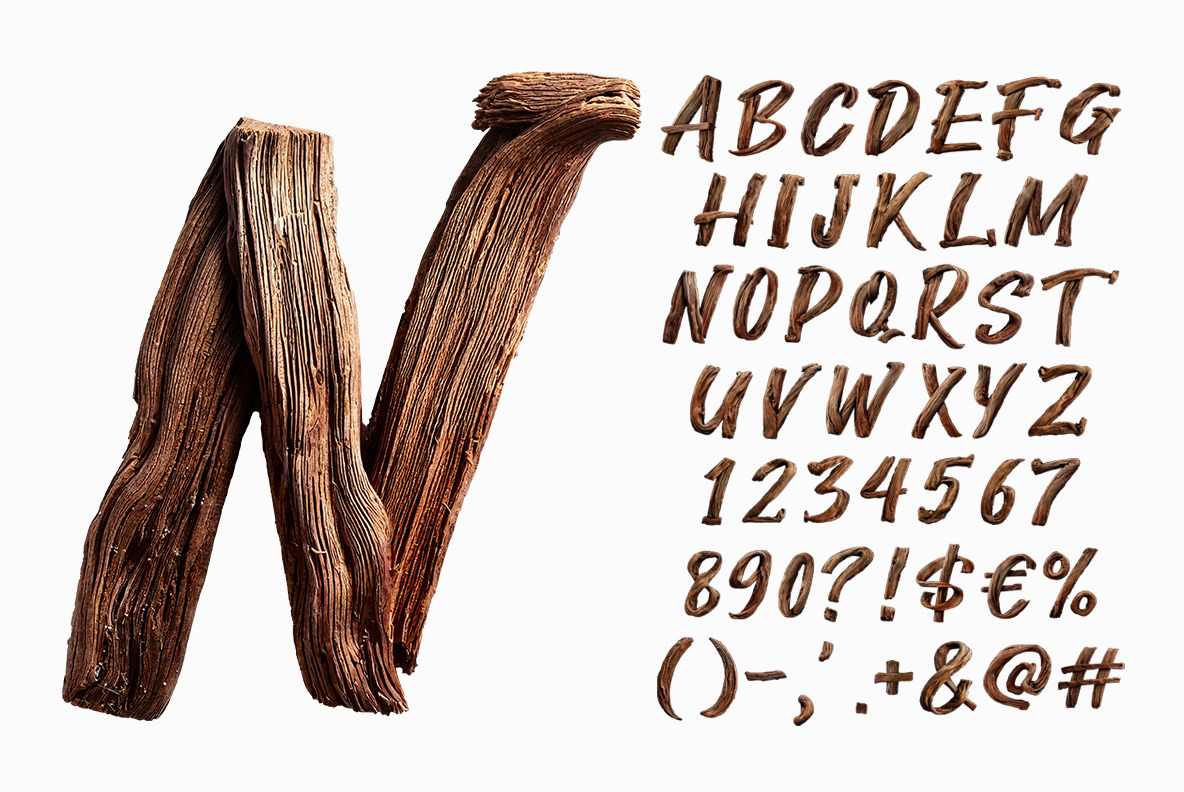 Dry Wood Font Dry Wood Font