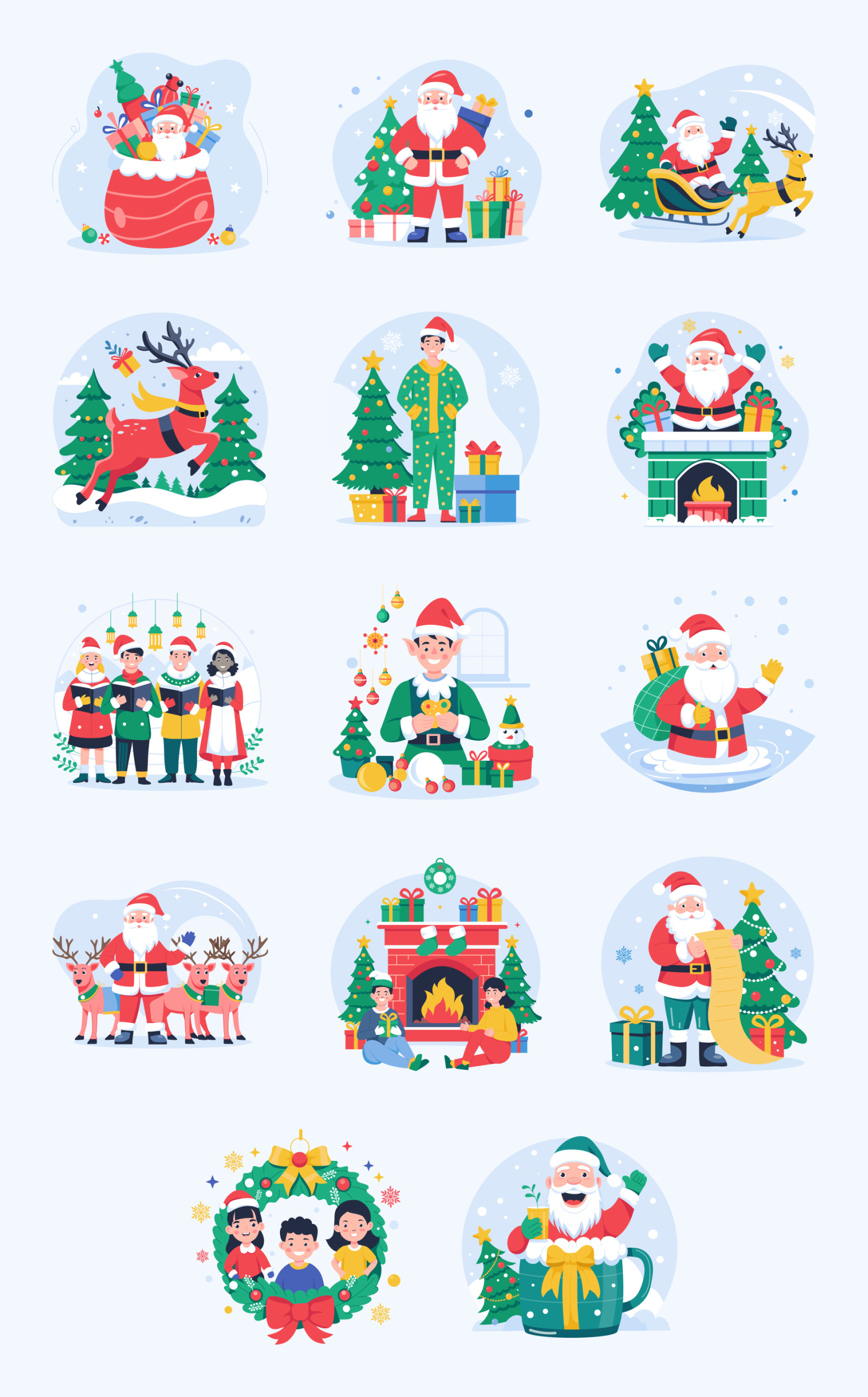 Christmas Characters Illustrations Christmas Characters Illustrations