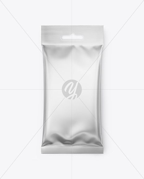 Matte Metallic Snack Package Mockup