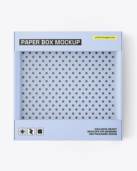 Box With Blueberries Mockup