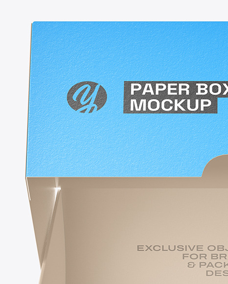 Paper Box with Burger Mockup