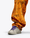 Pumpkin Head Wearing Oversized Hoodie and Pants Mockup