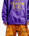 Pumpkin Head Wearing Oversized Hoodie and Pants Mockup