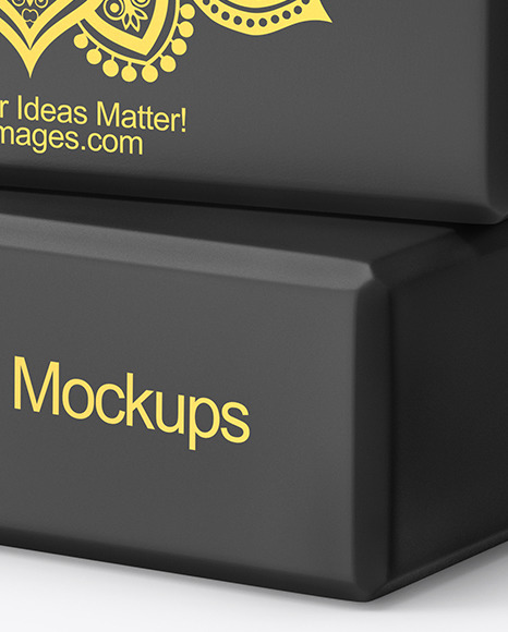 Two Foam Yoga Blocks Mockup