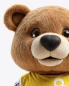 Sports Mascot Bear Wearing a T-Shirt and Shorts Mockup