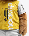 Sports Mascot Bear Wearing a T-Shirt and Shorts Mockup