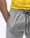 A Bearded Bodybuilder Wearing a Tank Top and Sweatpants Mockup