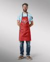 Bearded Man Wearing an Apron and Jeans Mockup