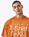 Man Wearing an Oversize T-shirt Mockup
