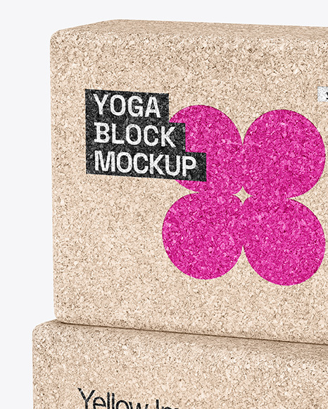 Two Cork Yoga Blocks Mockup