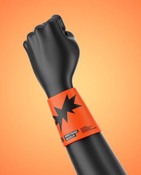 Polyester Wristband Mockup