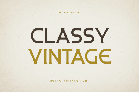 Classy Vintage - Retro Vintage Font - Minimalistic