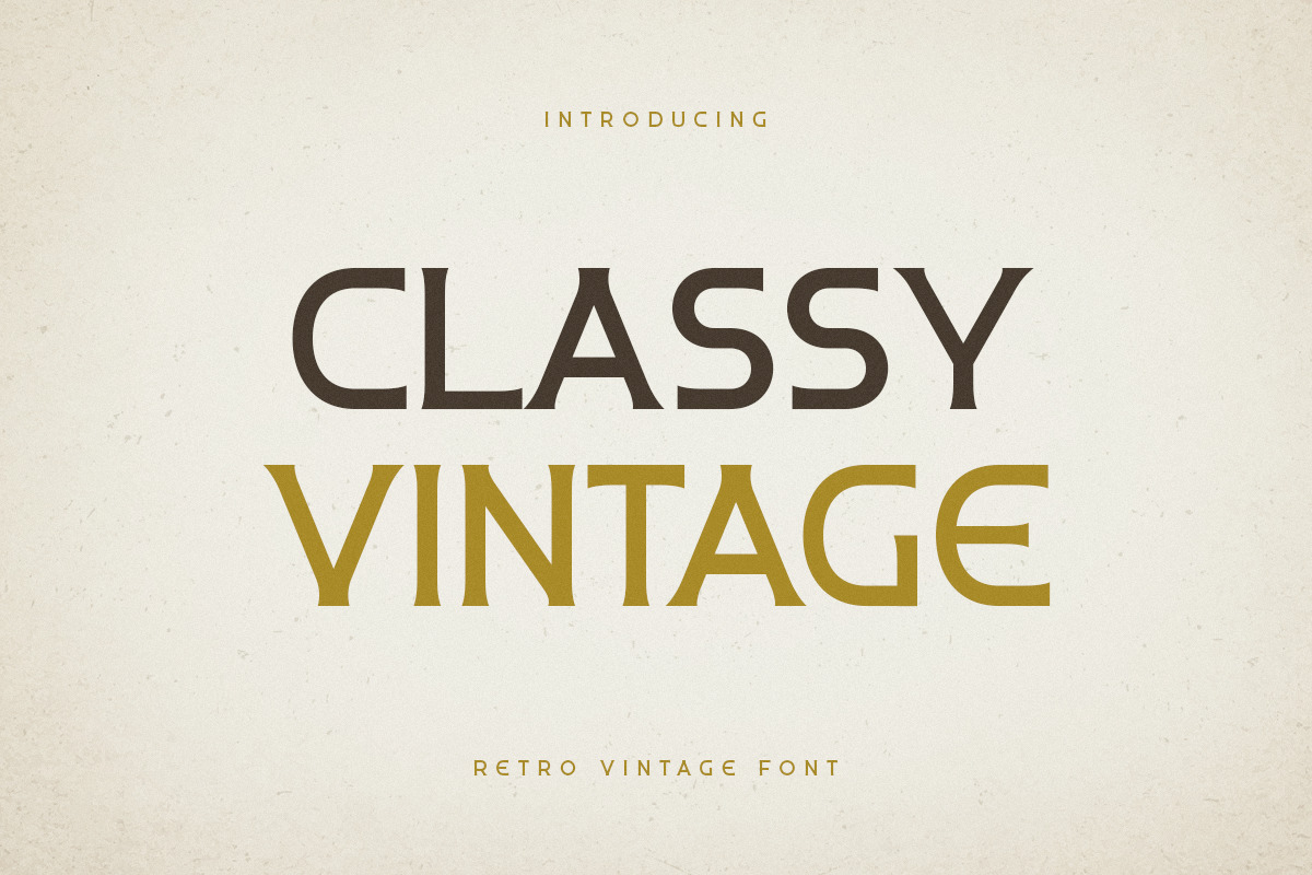 Classy Vintage - Retro Vintage Font