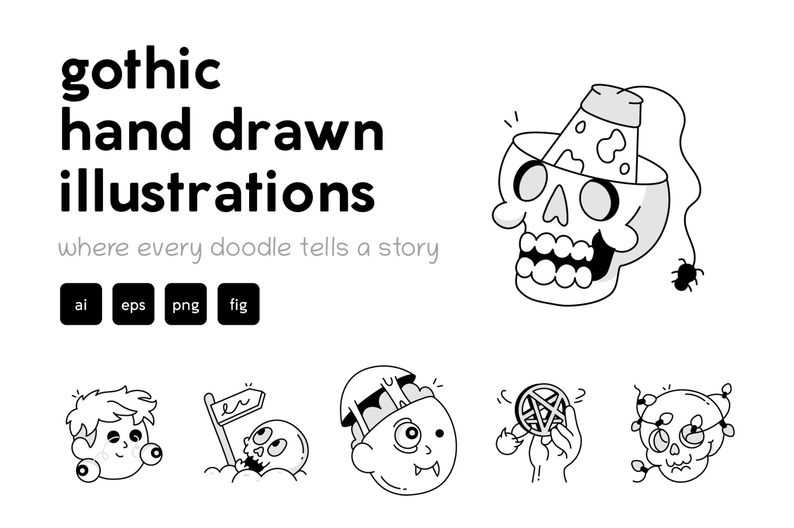 Gothic Doodle Icons Gothic Doodle Icons