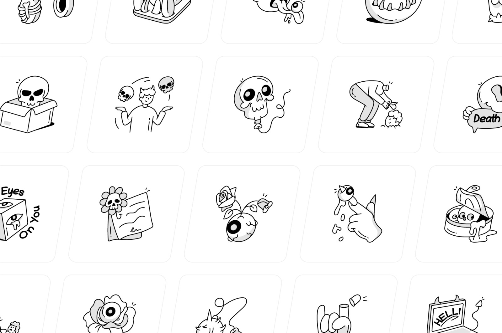 Gothic Doodle Icons Gothic Doodle Icons